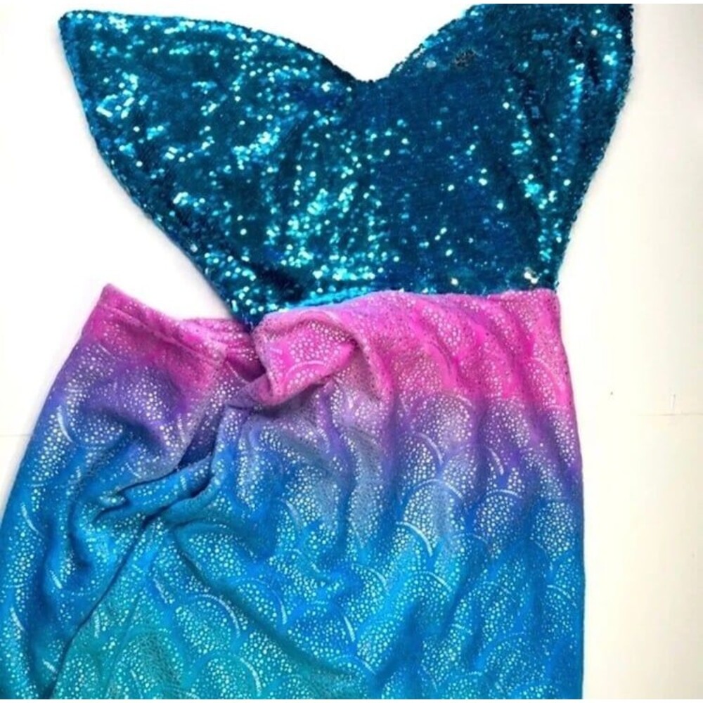 Reversible sequin Wearable Mermaid Tail Sequin Throw Blanket ombre purple blue